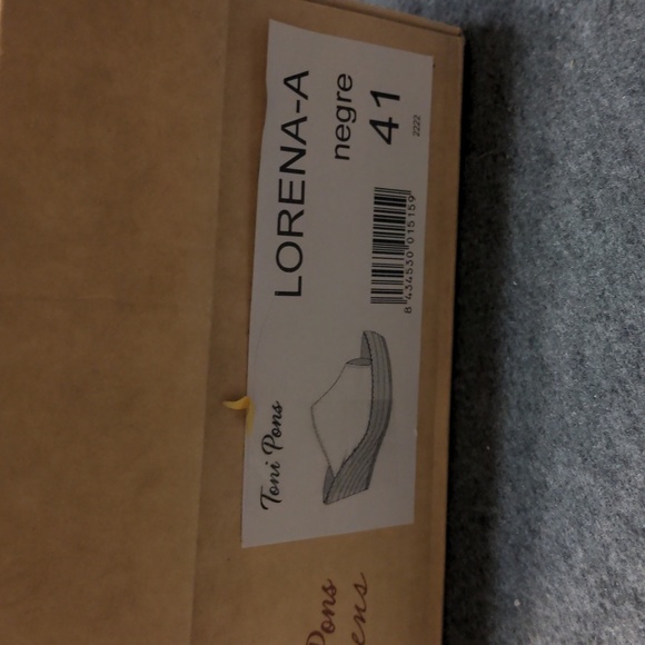 Toni Pons Lorena Wedge Sandals, Women's Size US 9.5-10 / EU 41, Black NEW - Picture 8 of 8